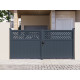 Cancello a battente in alluminio AXIS GROW 300x140cm - X-METAL