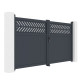 Cancello a battente in alluminio AXIS GROW 300x158cm - X-METAL