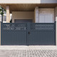 Cancello a battente in alluminio AXIS GROW 340x140cm - X-METAL