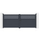 Cancello a battente in alluminio AXIS GROW 340x140cm - X-METAL