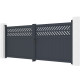 Cancello a battente in alluminio AXIS GROW 340x140cm - X-METAL