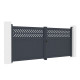 Cancello a battente in alluminio AXIS GROW 340x140cm - X-METAL