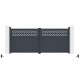 Cancello a battente in alluminio AXIS GROW 340x140cm - X-METAL