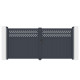 Cancello a battente in alluminio AXIS GROW 340x158cm - X-METAL