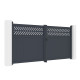 Cancello a battente in alluminio AXIS GROW 340x158cm - X-METAL