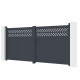 Cancello a battente in alluminio AXIS GROW 340x158cm - X-METAL