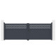 Cancello a battente in alluminio AXIS GROW 400x140cm - X-METAL
