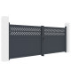 Cancello a battente in alluminio AXIS GROW 400x140cm - X-METAL