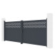 Cancello a battente in alluminio AXIS GROW 400x140cm - X-METAL