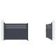 Cancello a battente in alluminio AXIS GROW 400x140cm - X-METAL