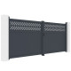 Cancello a battente in alluminio AXIS GROW 400x158cm - X-METAL