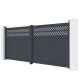 Cancello a battente in alluminio AXIS GROW 400x158cm - X-METAL