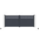 Cancello a battente in alluminio AXIS GROW 400x158cm - X-METAL