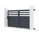 Cancello scorrevole in alluminio AXIS VECTO 300x140cm - X-METAL