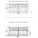 Cancello scorrevole in alluminio AXIS VECTO 300x140cm - X-METAL