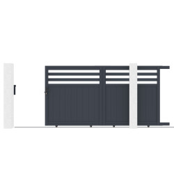 Cancello scorrevole in alluminio AXIS VECTO 300x158cm - X-METAL