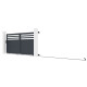 Cancello scorrevole in alluminio AXIS VECTO 340x158cm - X-METAL