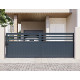 Cancello scorrevole in alluminio AXIS VECTO 400x140cm - X-METAL