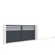 Cancello scorrevole in alluminio AXIS VECTO 400x158cm - X-METAL