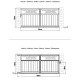 Cancello scorrevole in alluminio AXIS ALTO 340x158cm - X-METAL
