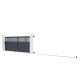 Cancello scorrevole in alluminio AXIS ALTO 400x140cm - X-METAL
