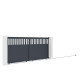 Cancello scorrevole in alluminio AXIS ALTO 400x158cm - X-METAL