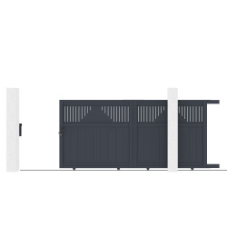Cancello scorrevole in alluminio AXIS TIME 300x140cm - X-METAL