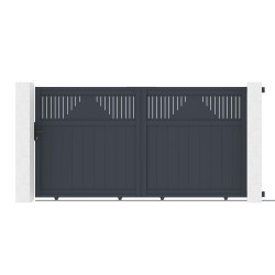Cancello scorrevole in alluminio AXIS TIME 300x158cm - X-METAL