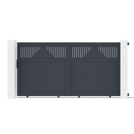 Cancello scorrevole in alluminio AXIS TIME 300x158cm - X-METAL