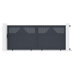 Cancello scorrevole in alluminio AXIS TIME 340x140cm - X-METAL