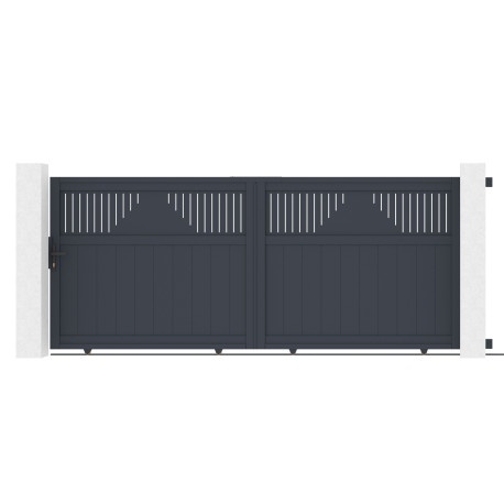Cancello scorrevole in alluminio AXIS TIME 340x140cm - X-METAL