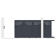 Cancello scorrevole in alluminio AXIS TIME 340x158cm - X-METAL