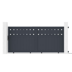 Cancello scorrevole in alluminio AXIS FILM 300x140cm - X-METAL