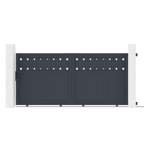 Cancello scorrevole in alluminio AXIS FILM 300x140cm - X-METAL