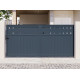 Cancello scorrevole in alluminio AXIS FILM 340x158cm - X-METAL