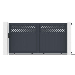 Cancello scorrevole in alluminio AXIS GROW 300x158cm - X-METAL