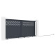 Cancello scorrevole in alluminio AXIS GROW 340x140cm - X-METAL