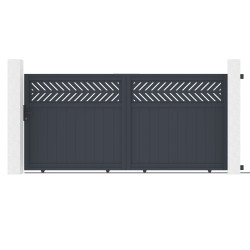 Cancello scorrevole in alluminio AXIS GROW 340x158cm - X-METAL