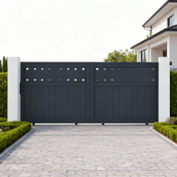 Cancello scorrevole in alluminio AXIS FILM 340x140cm - X-METAL