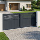 Cancello scorrevole in alluminio AXIS GROW 340x140cm - X-METAL