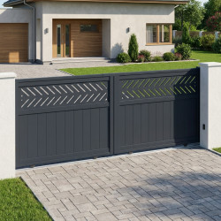 Cancello scorrevole in alluminio AXIS GROW 340x140cm - X-METAL