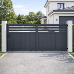 Cancello scorrevole in alluminio AXIS VECTO 340x158cm - X-METAL