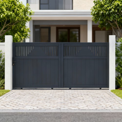Cancello scorrevole in alluminio AXIS TIME 340x158cm - X-METAL
