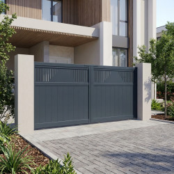 Cancello scorrevole in alluminio AXIS TIME 400x158cm - X-METAL
