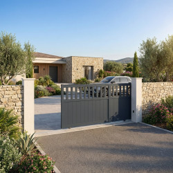 Cancello scorrevole in alluminio AXIS ALTO 400x140cm - X-METAL
