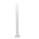 Palo in alluminio su piastra di base - H180cm - bianco - X-METAL