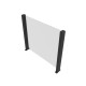 Pannello di recinzione in vetro - 2 pali - 123 x H. 110 cm - X-METAL