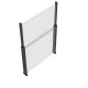 Pannello telescopico in vetro per recinzione - 2 pali - 123 x H.110 a 180 cm