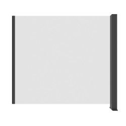 Kit di estensione per pannello di recinzione in vetro - 1 palo - 123xH.110cm - X-METAL