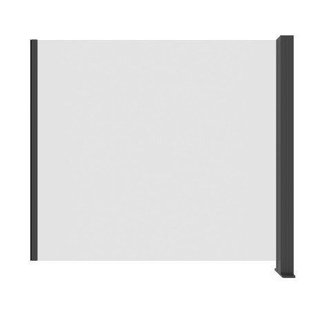 Kit di estensione per pannello di recinzione in vetro - 1 palo - 123xH.110cm - X-METAL